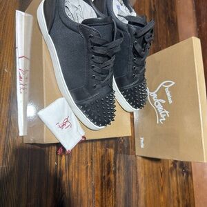 Christian Louboutin Black Studded Sneakers